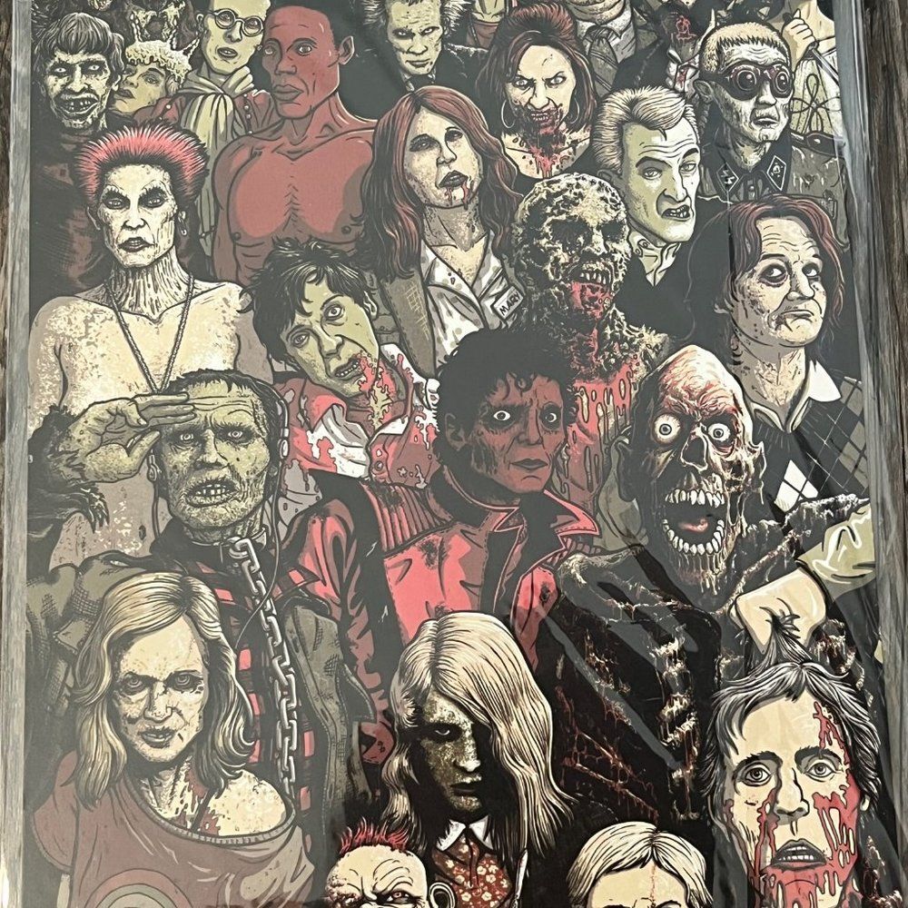 They're Coming to Get You Silkscreen Print by Paul Hanley rare printing zombies